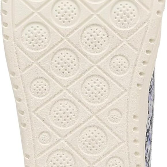 Women's Canvas Slip-On Sneakers Vegan Casual Platform Blue Floral 7.5 - Picture 4 of 9